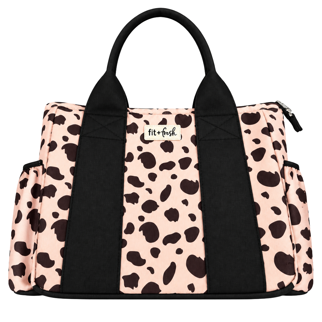 Fit + Fresh Insulated Lunch Bag Pink Animal Print 1