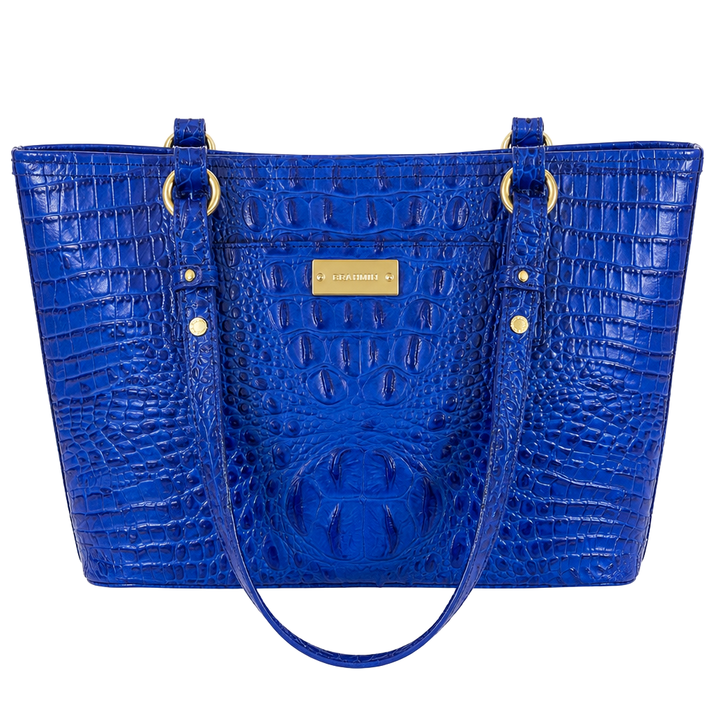 Brahmin Melbourne Medium Asher Tote Handbag Stunning Royal Blue 1