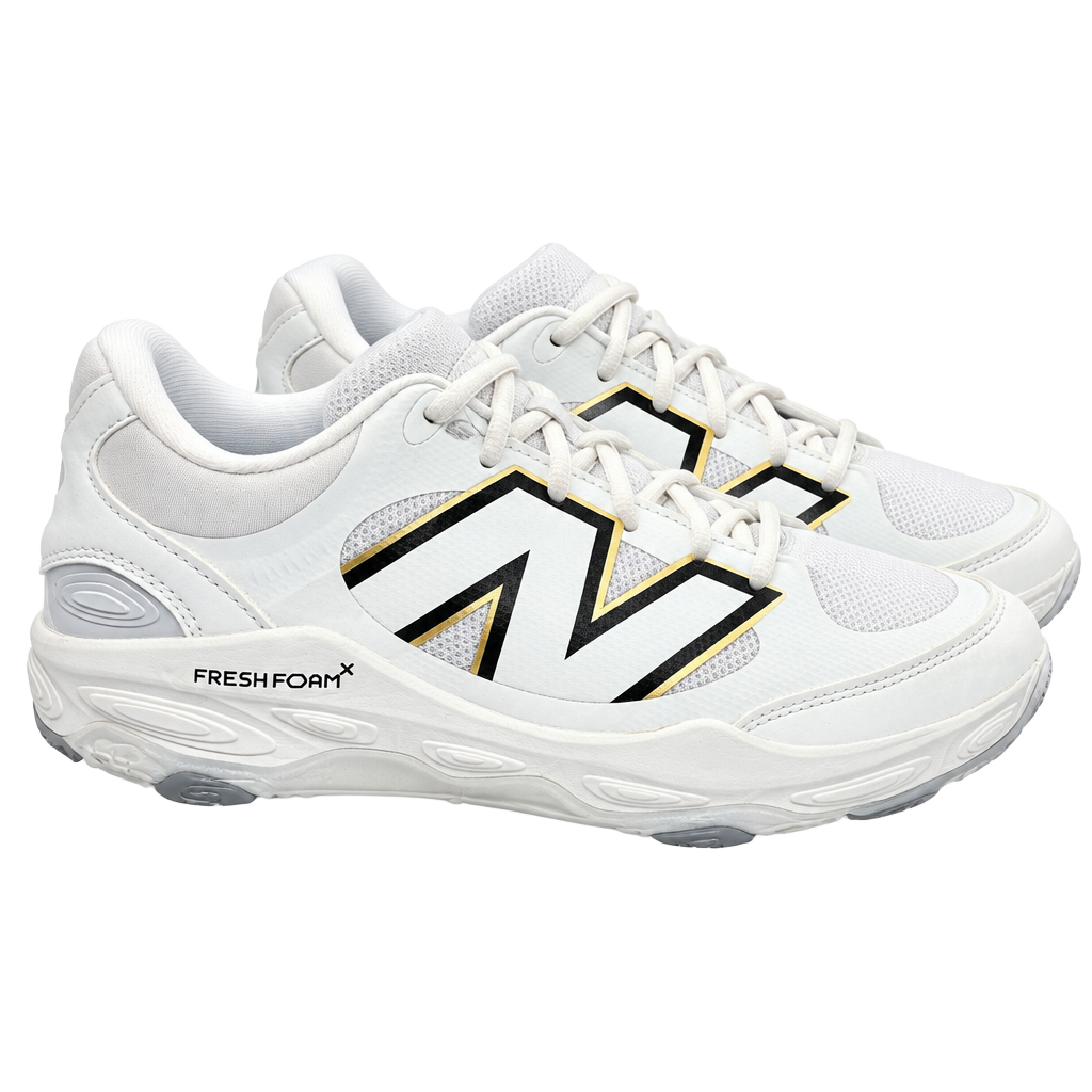 New Balance Fresh Foam X 3000v7 Metal Baseball Cleats White Gold 10M 1