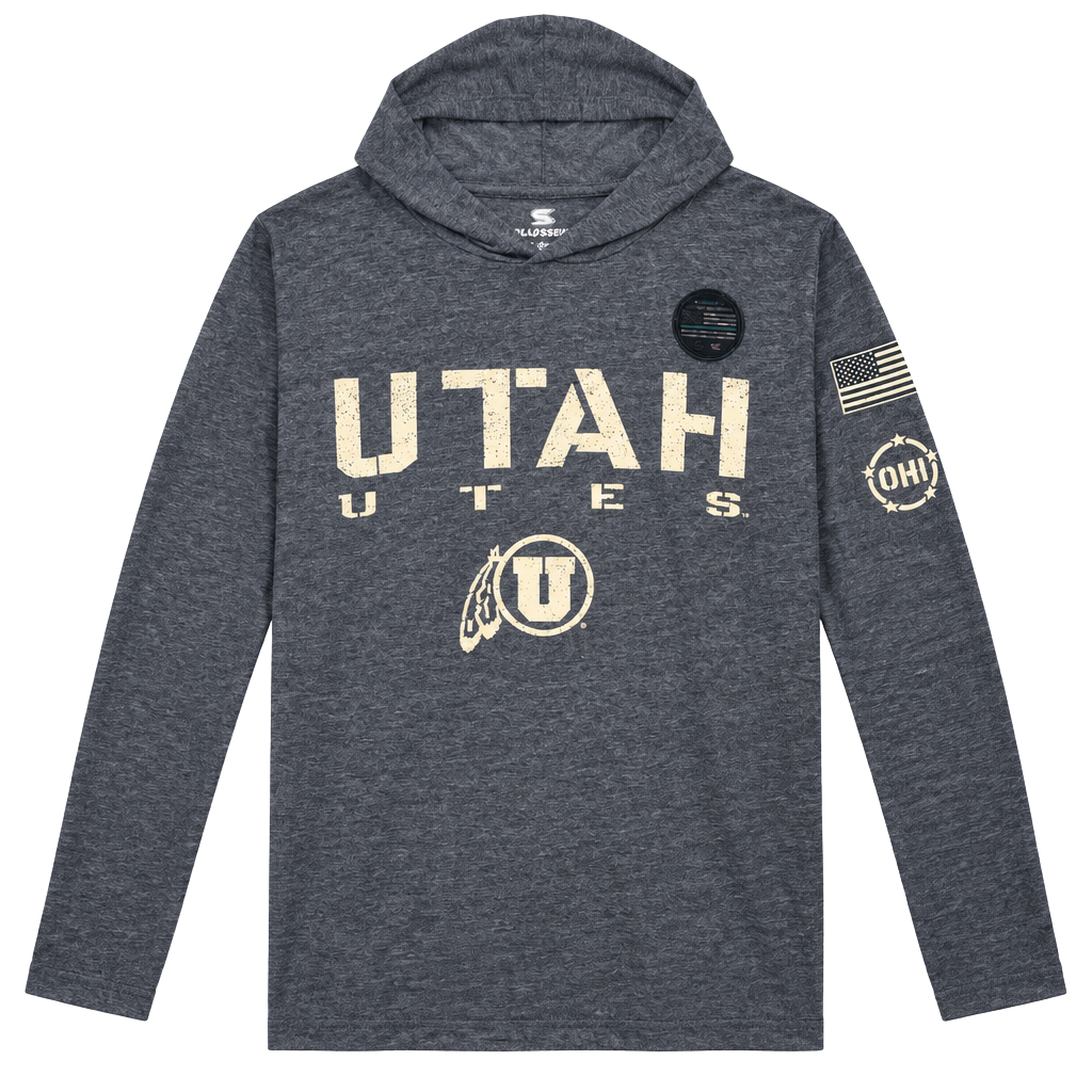 Colosseum Utah Utes OHT Hoodie Size XL Long Sleeve Military Appreciation 1