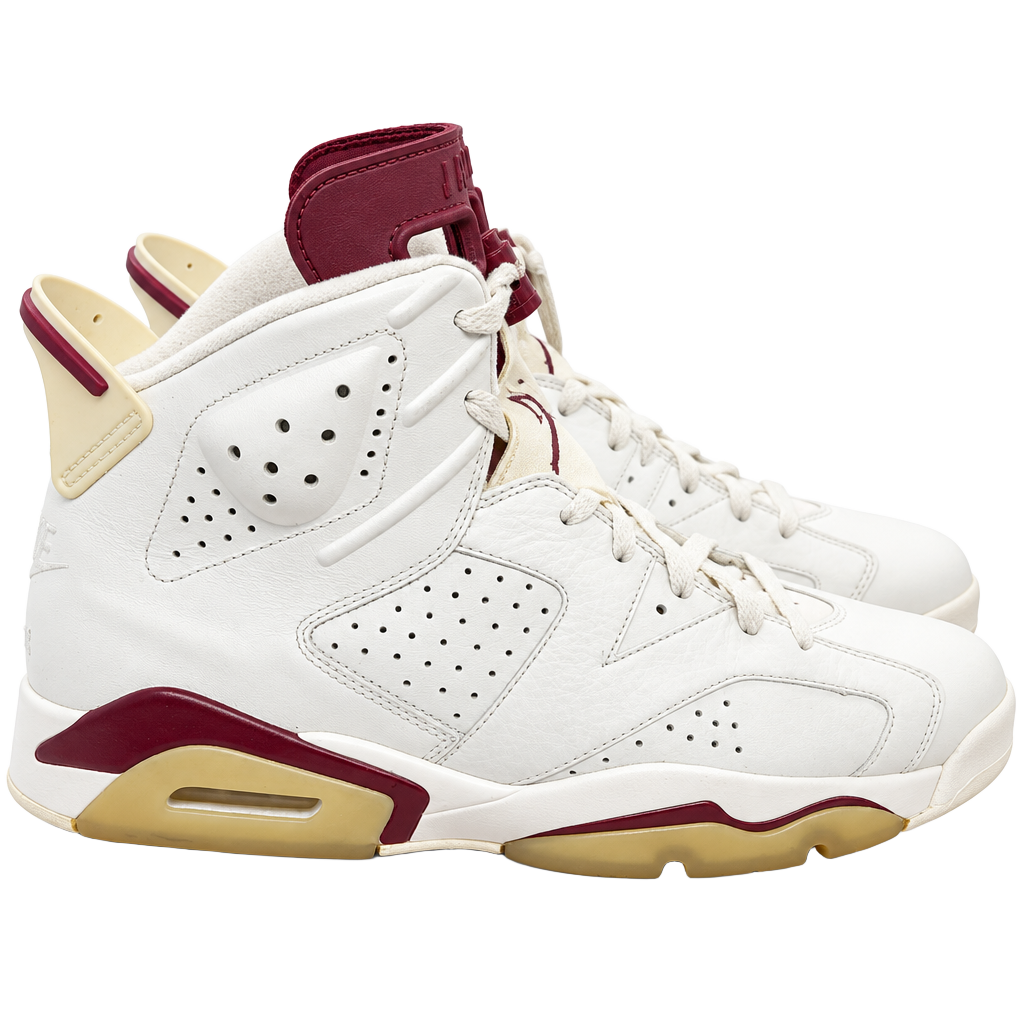 Jordan 6 Retro Maroon White Maroon High Top 2015 384664-116 11M 1