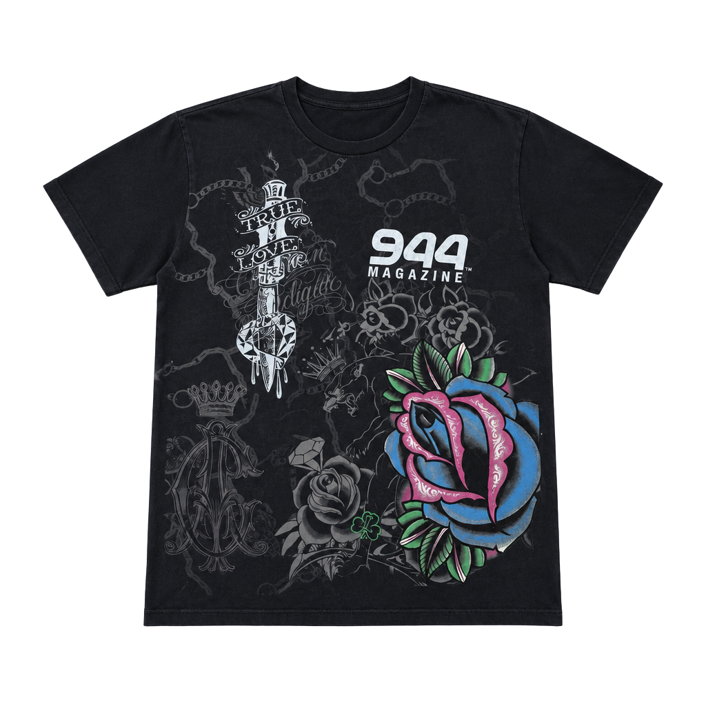 Ed Hardy Christian Audigier 944 Magazine promo shirt True Love Black Size Large 1
