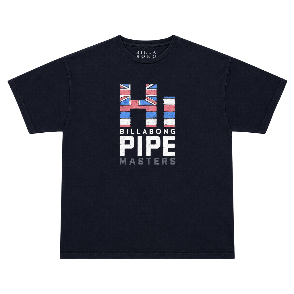 Billabong Pipe Masters Graphic T-Shirt Black Size XL 1