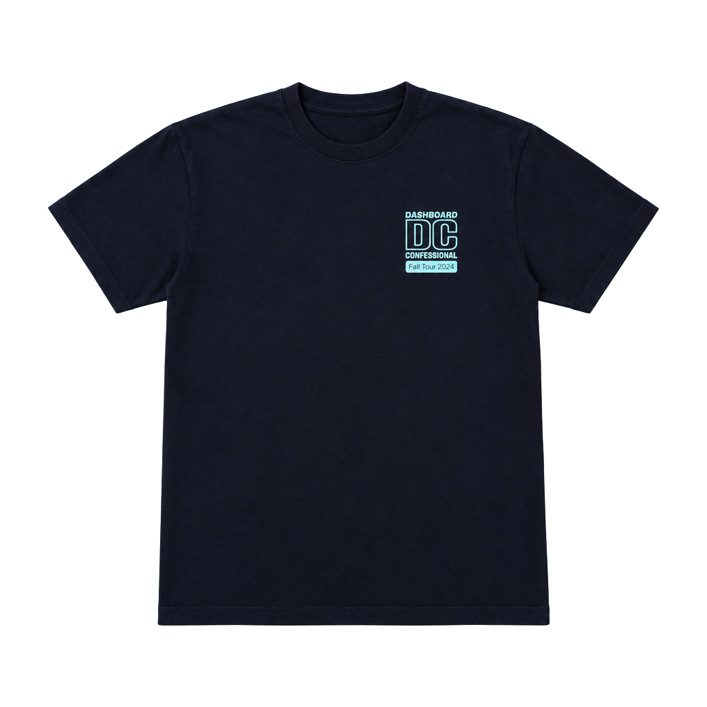 Comfort Colors Dashboard Confessional Fall Tour 2024 Black T-Shirt 1