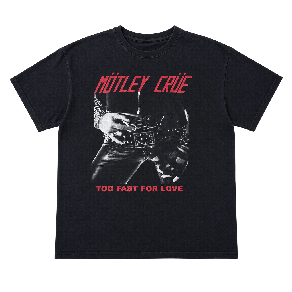 Motley Crue Too Fast for Love Band T-Shirt size large 1