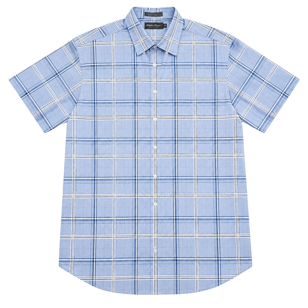Daniel Cremieux Signature Collection Men XL Blue Plaid Short Sleeve Button Down 1