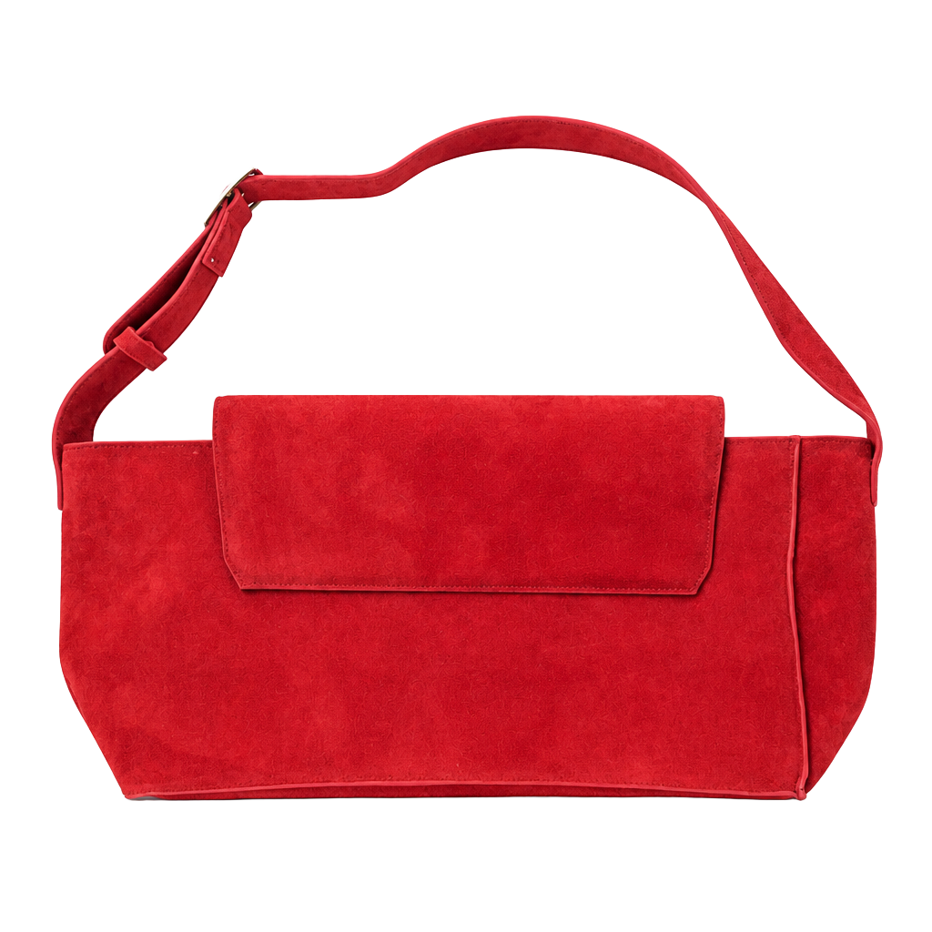 Free People Lottie Messenger Bag Red Suede 1