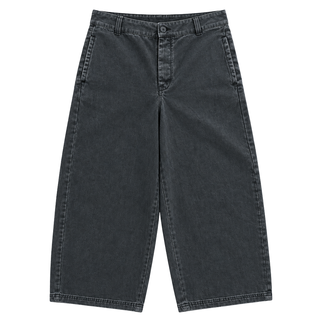 We The Free Wide Leg Pants Size 2 Charcoal Gray High Rise Cropped Denim 1