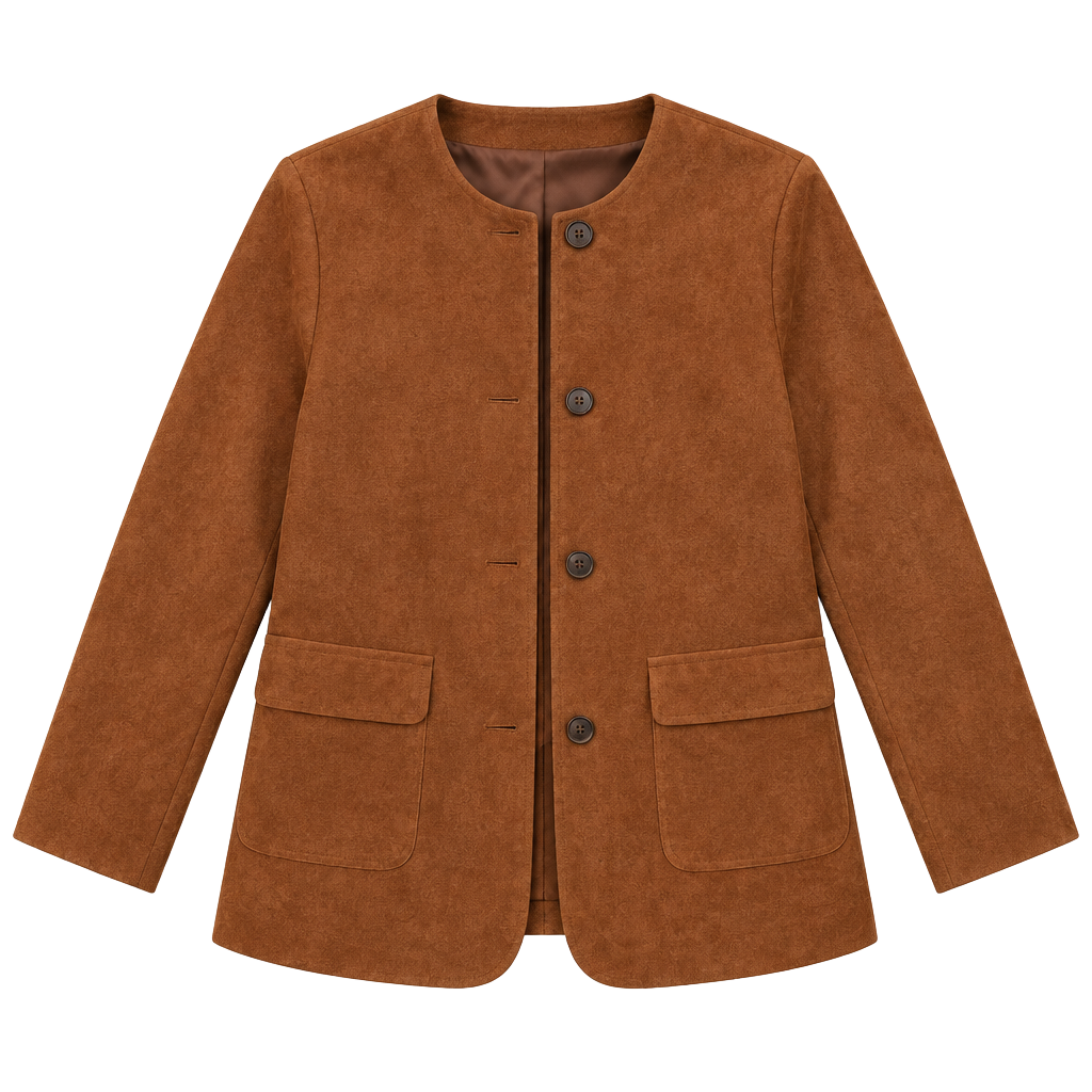 Dolan Faux Suede Blazer Size XS Brown Button Front 1
