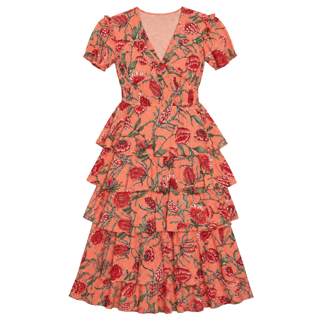Brigit Tiered Midi Dress 1
