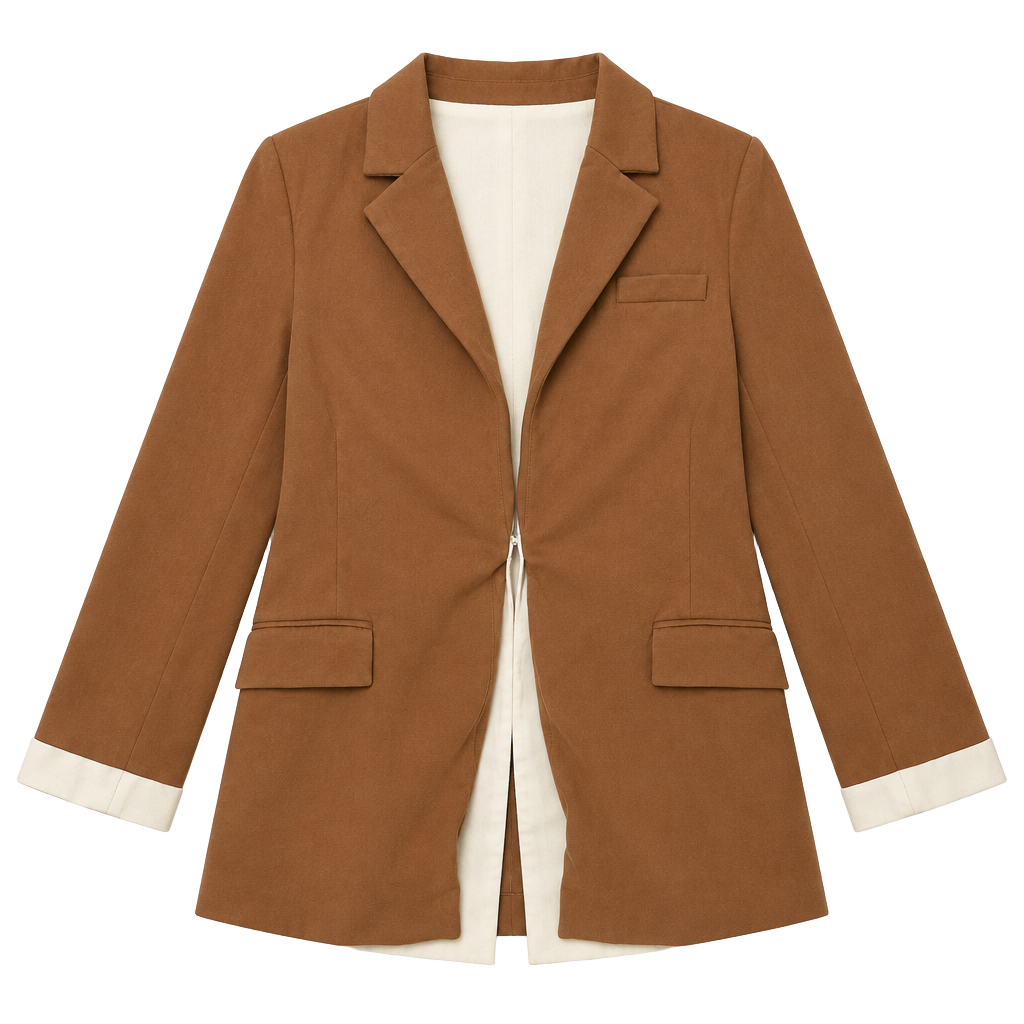 Favourite Daughter The Kelly Blazer Jacket Coat in Tan 1