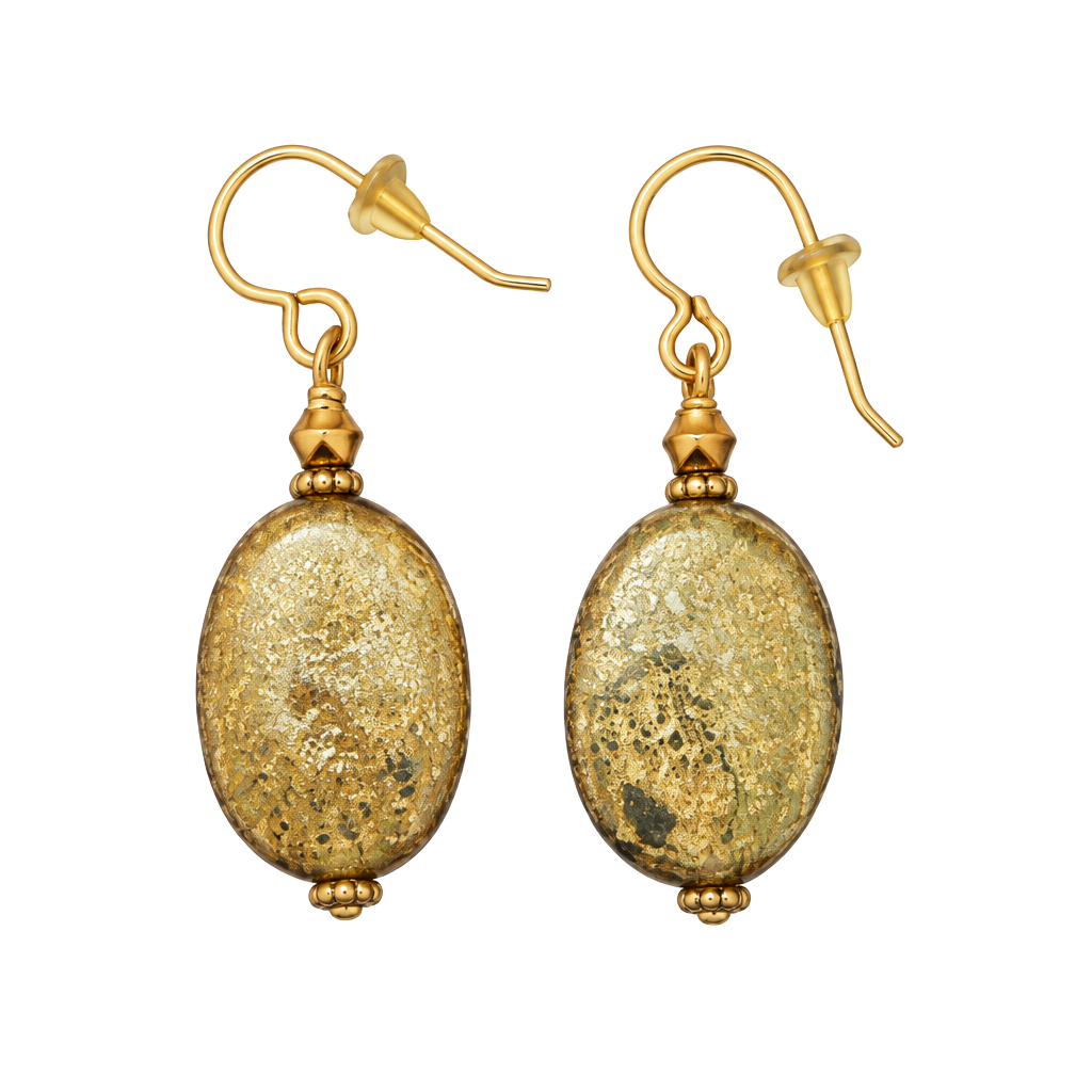 Natural Bronzite Oval earrings 1
