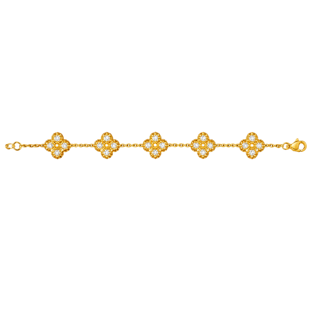 18 K Yellow Gold plated Clover Bracelet 1