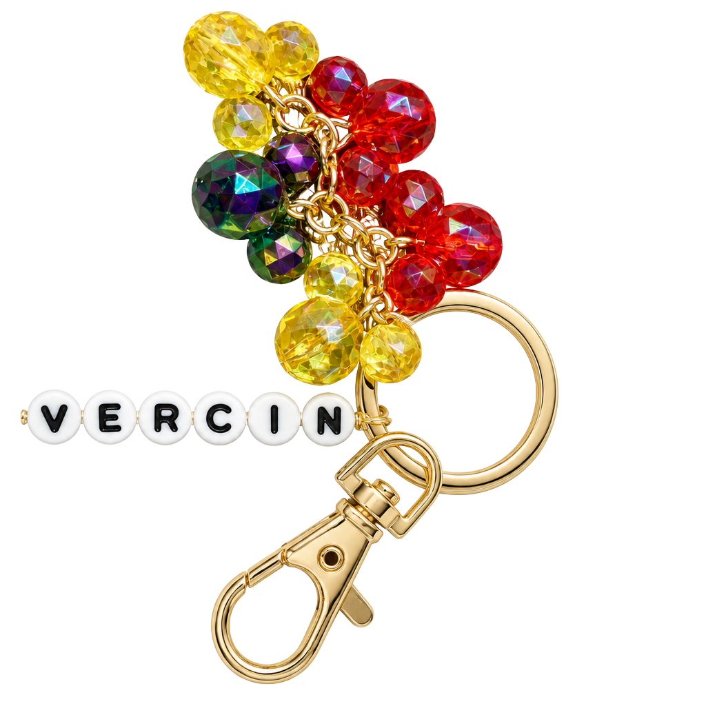 Disney Parks Mickey Mouse Bead Keychain NWT 1