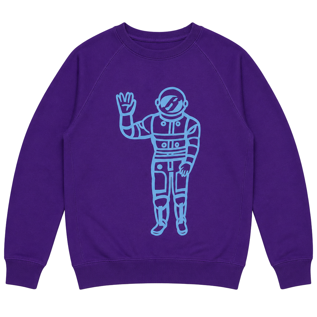 Billionaire Boys Club Standing Astro Crewneck Sweatshirt Purple men’s size S 1