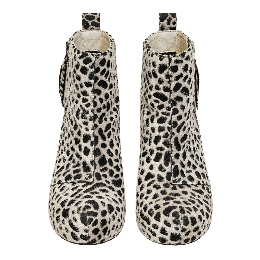 Big Buddha Leopard Faux Calf Hair Block Heel Platform Ankle Booties Sz 7 1