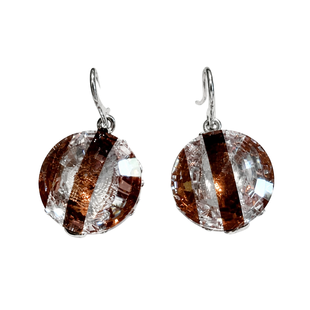 Vintage Henri Bendel Faceted Crystal Earrings 1