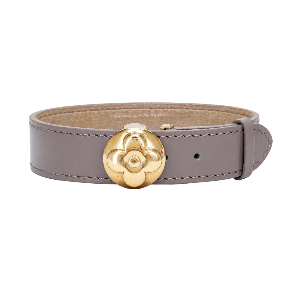 Louis Vuitton Vintage Good Luck Bracelet Lilac Leather Flower 1