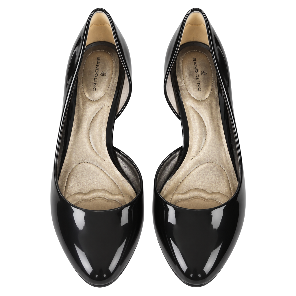 Bandolino Black Patent Leather D'Orsay Pumps Size 7.5M 1