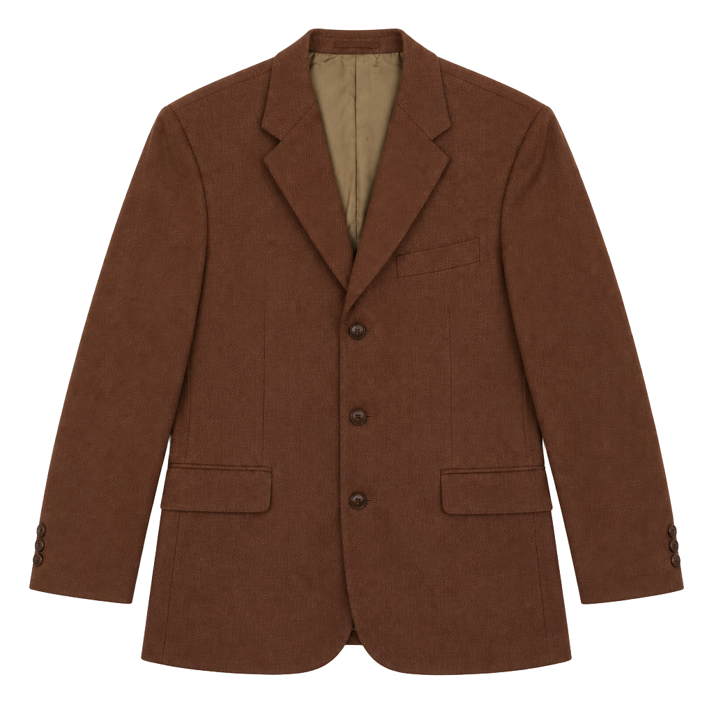 Vintage Kasper Men's 42R Microfiber Suede Blazer Sport Coat Made in Canada Brown 1