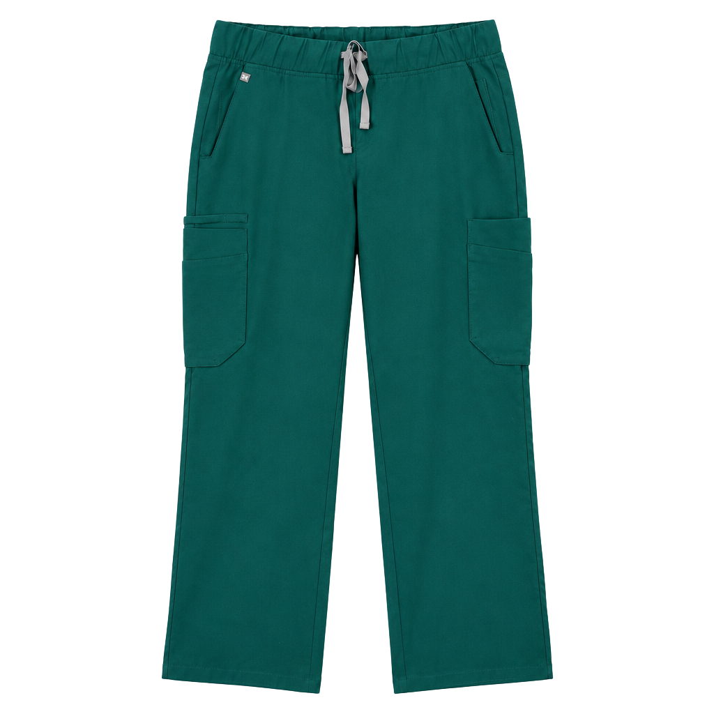 FIGS Technical Collection Scrub Pants Size L Green Cargo Drawstring W19SW2001 1