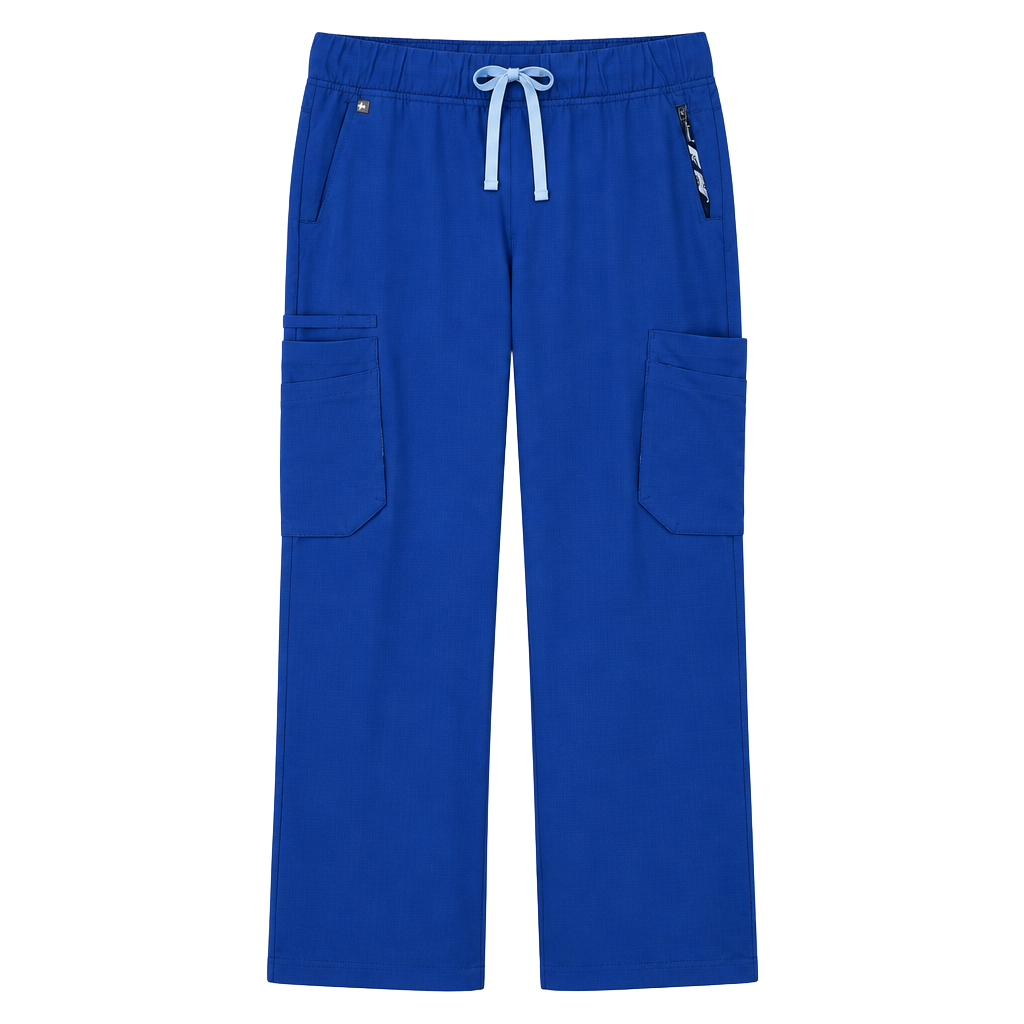 Figs Technical Collection Scrub Pants Size L Royal Blue Cargo Pockets 1