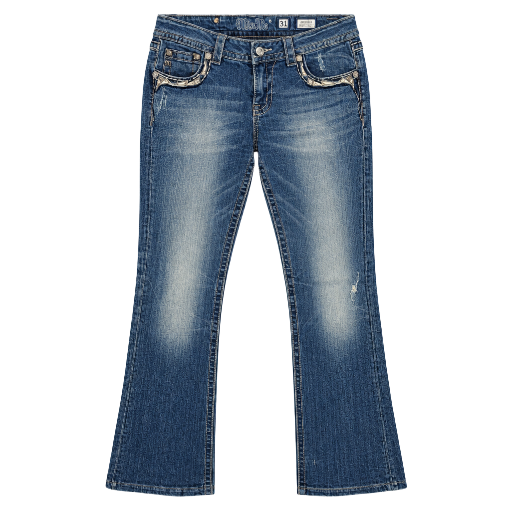 Miss Me Jeans WP5881B2 Size 31 Mid Rise Bootcut Embellished 1