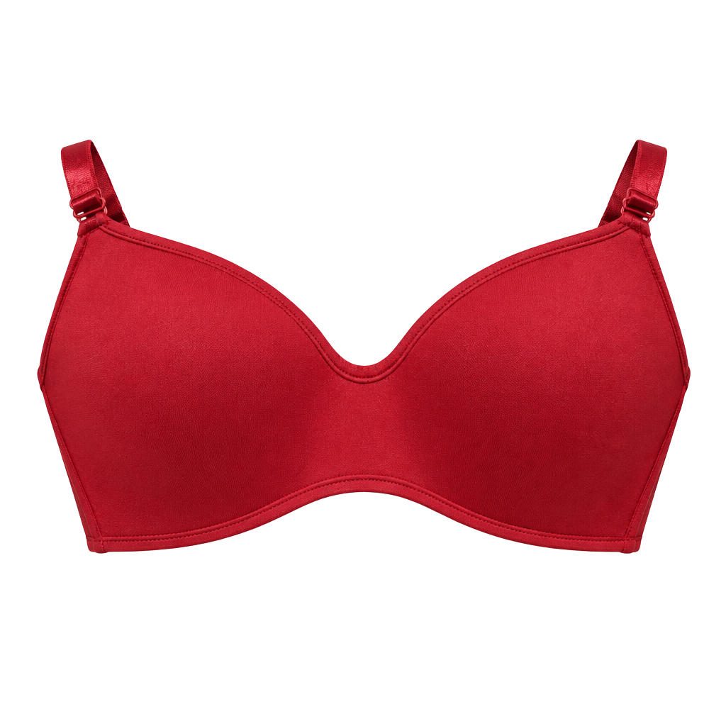 NWT René Rofé Soft Comfort Wire-Free Lightly Padded Bra Red Size 36D 1