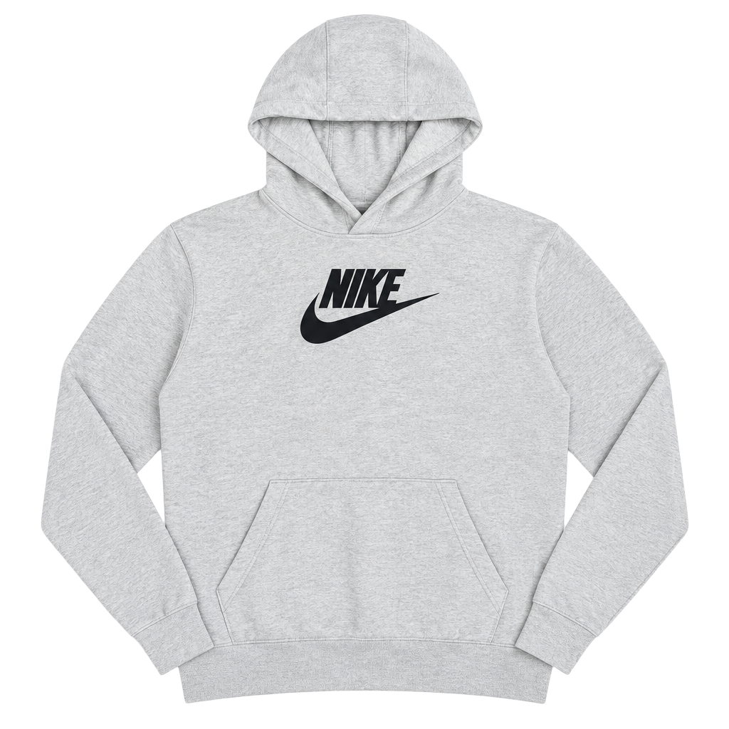 Nike Club Fleece Graphic Pullover Hoodie Light Bone Women’s Size XL 1