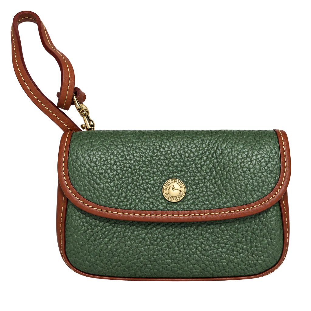 Dooney & Bourke PebbledLeather Snap WristletForest Green 1