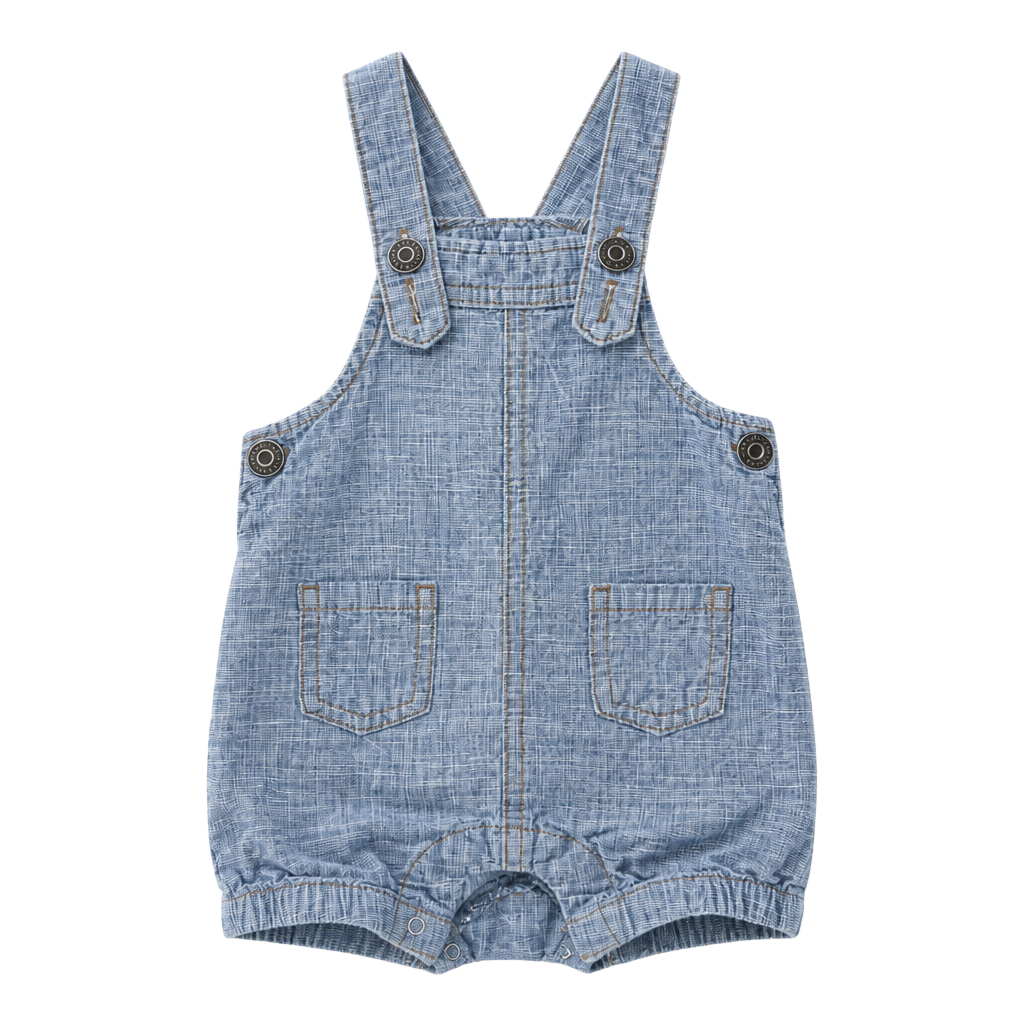 Cat & Jack Baby Denim Overalls Romper Size 0-3M 1