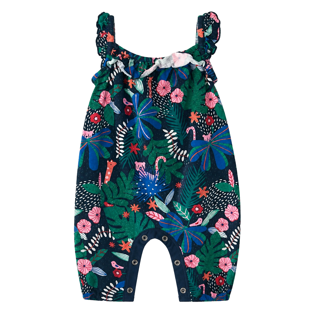 F&F Baby Girl Floral Romper Jumpsuit Size 6Months 1