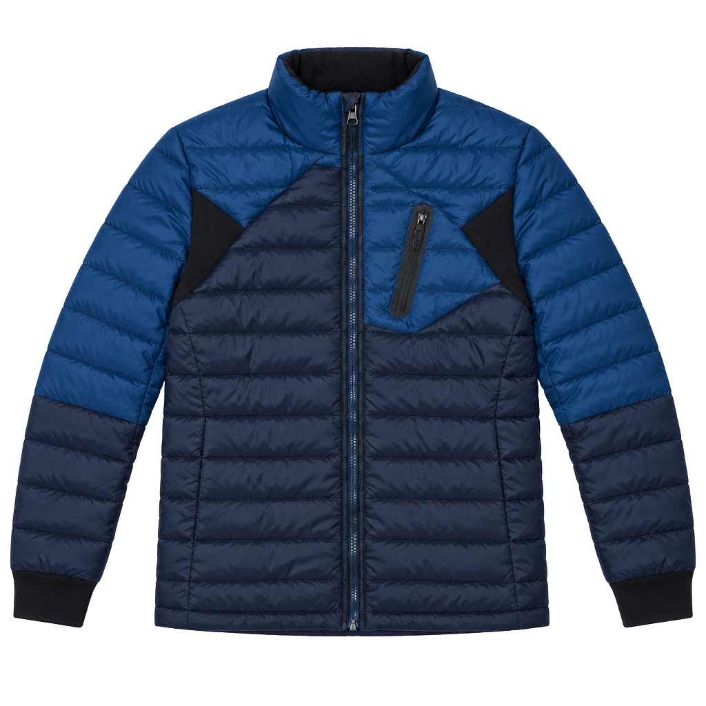 C9 by Champion Men's Two-Tone Blue Down Puffer Hybrid Jacket 1
