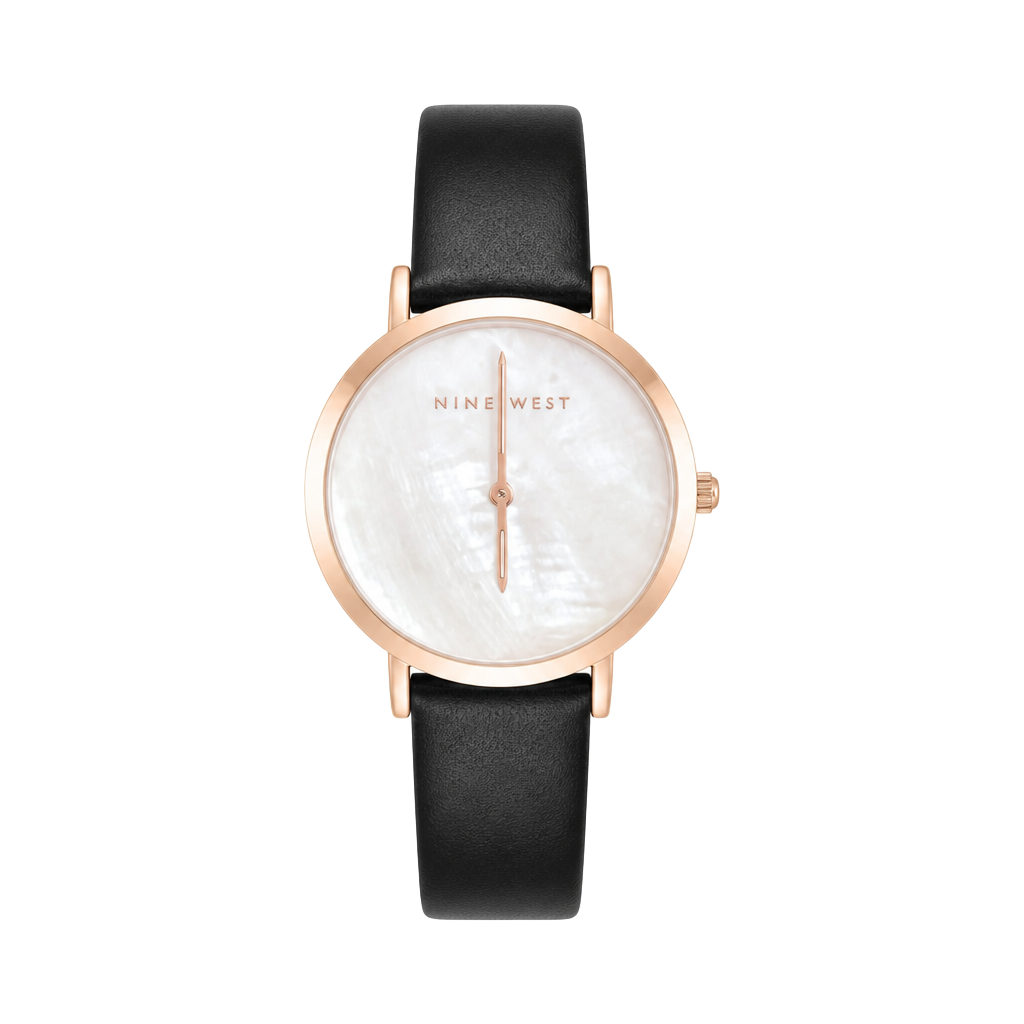 NWT Nine West Watch with Black Leather Band 1