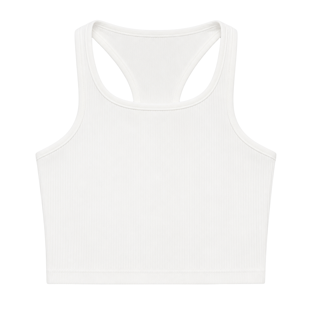 NWT Lululemon Ebb to Street Cropped Racerback Tank Top White Size 12 1