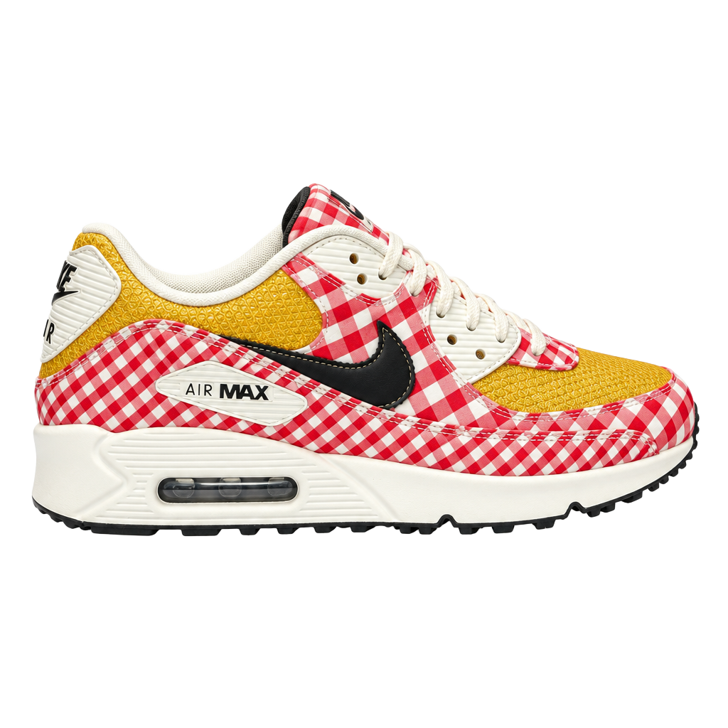 Nike Air Max 90 G NRG Family Picnic Yellow Gingham - 9M 1