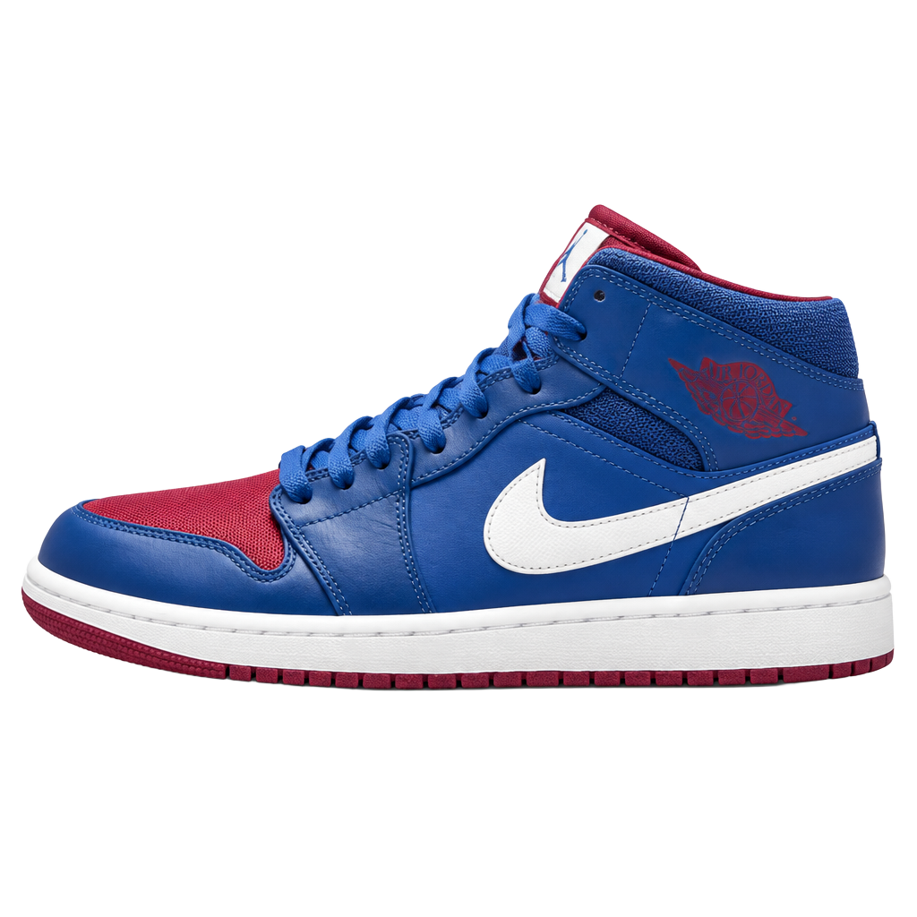 Nike Air Jordan 1 Mid Detroit Pistons (2012)Blue Red Sneakers - 11M 1