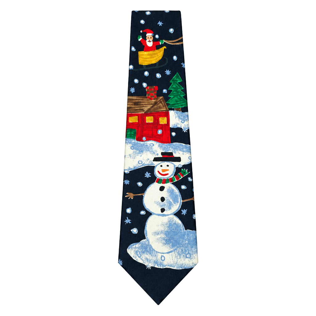 The Save the Children Collection 'Here Comes Santa' Silk Christmas Necktie 1