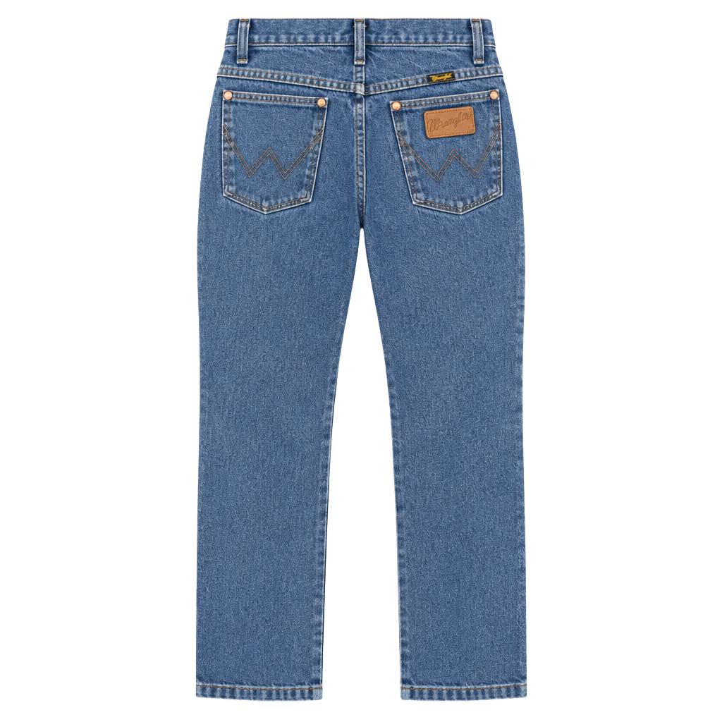 Wrangler 13MWSPI Jeans Size 28x36 Blue Denim High Rise Slim Fit 1