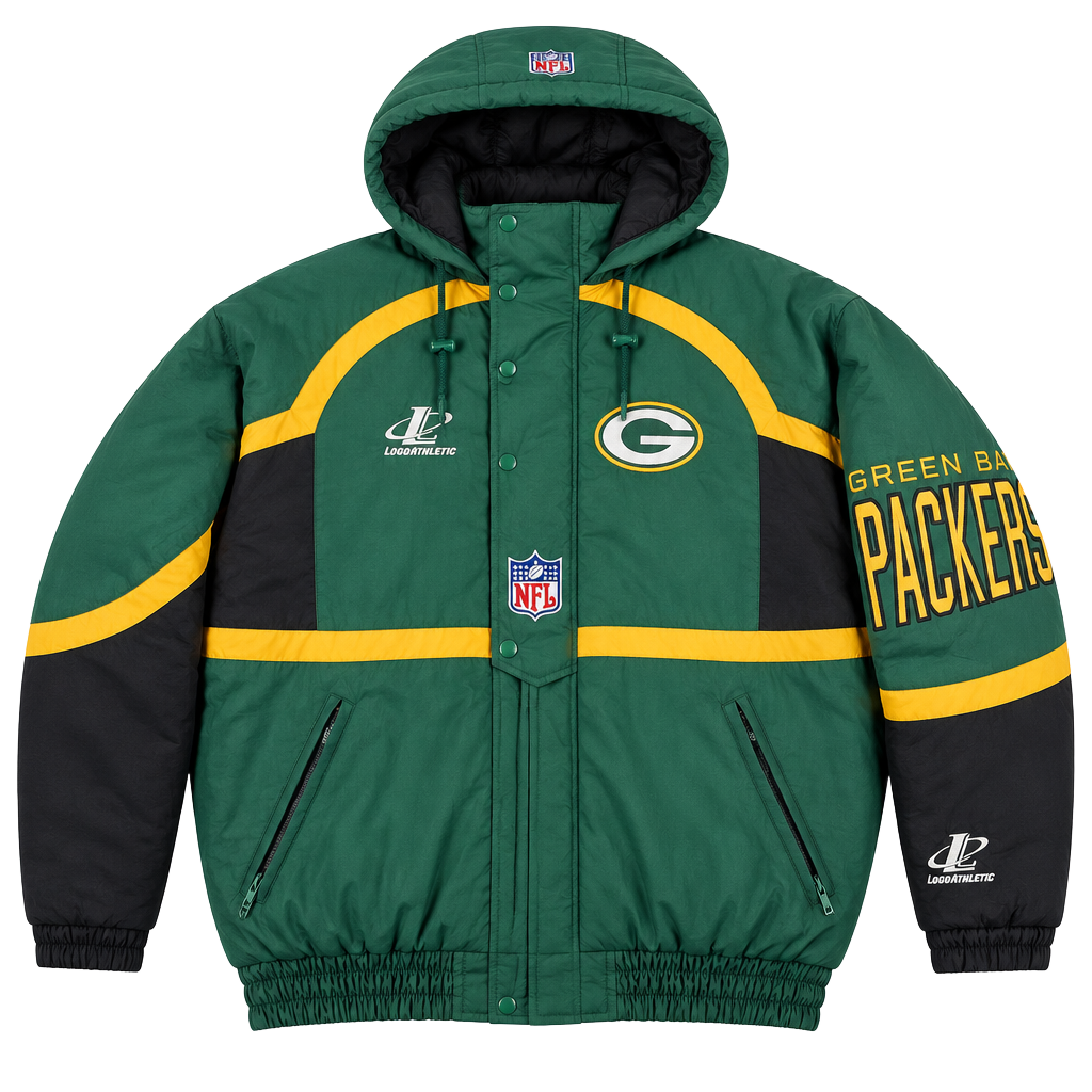 Logo Athletic NFL Pro Line Green Bay Packers Jacket Size Large Vintage 1