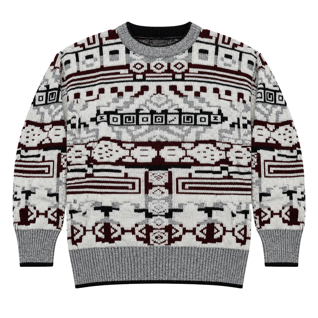 Expressions Vintage Geometric Knit Pullover Size L Cosby Sweater 1
