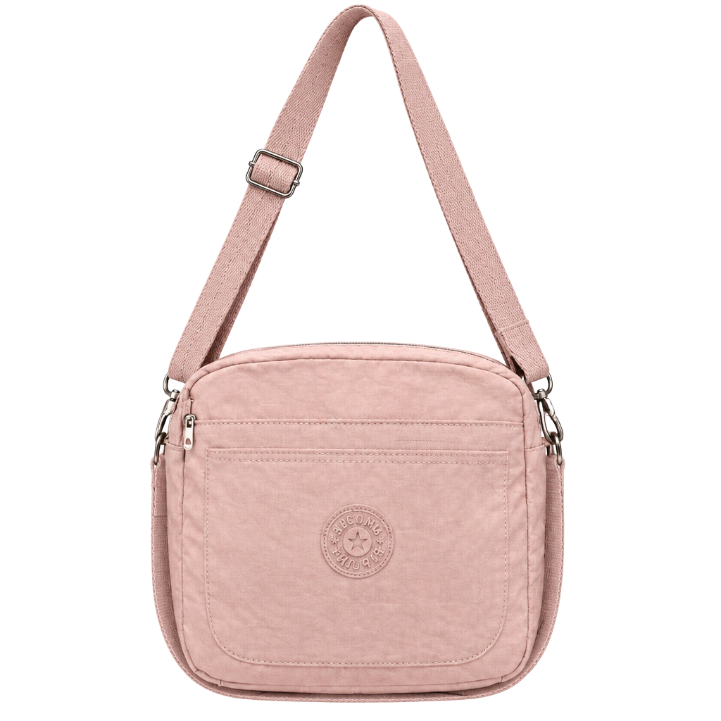 Kipling Blush Pink Nylon Crossbody Bag Lightweight Everyday Purse 1