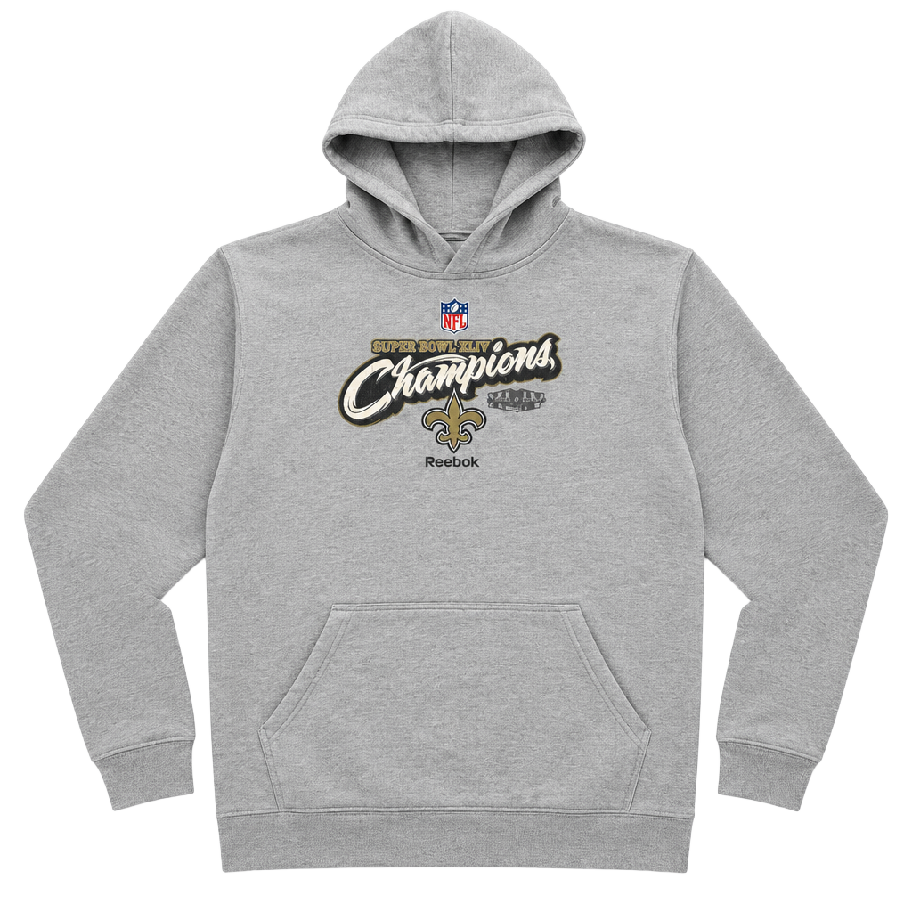 Reebok NFL New Orleans Saints Super Bowl XLIV Hoodie Gray 1