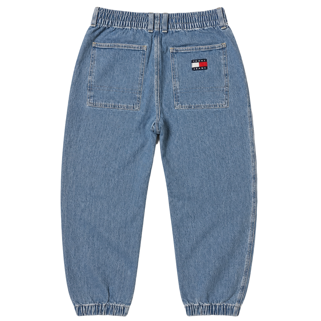 Tommy Jeans Women's Elastic Waist Jogger Jeans Mid Wash Size 6 1