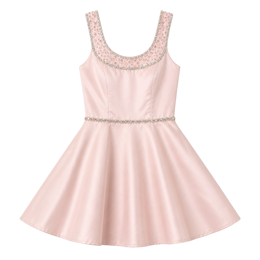Morilee Madeline Gardner Party Dress Size 4 Pink Beaded Cocktail 1