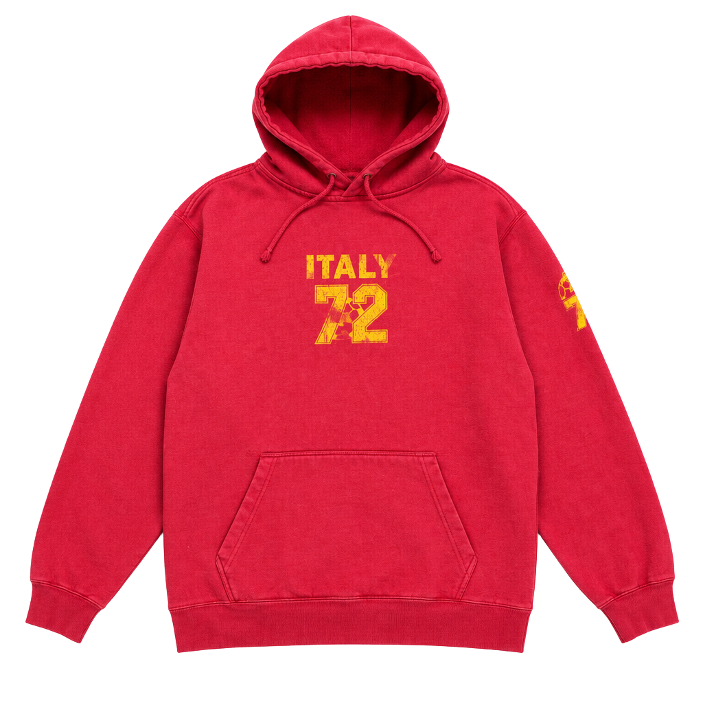 Vintage Mossimo Italy 72 Soccer Graphic Hoodie 1