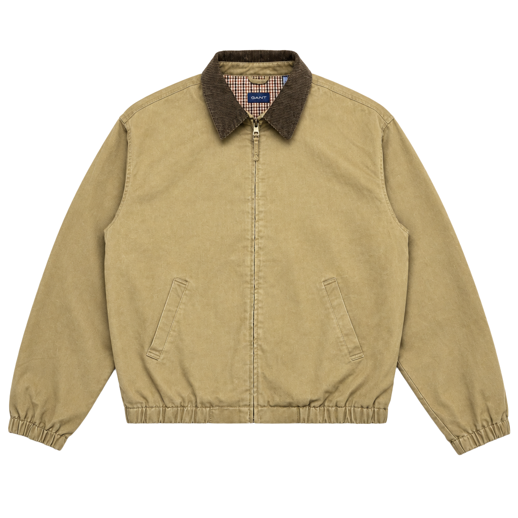 Gant Harrington Windbreaker Jacket Windcheater Size L Tan Jacket Corduroy 1