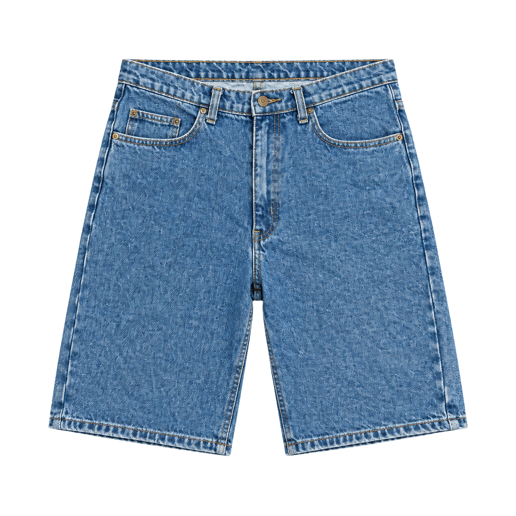 Full Blue Denim Shorts Size 32 Blue Cotton Jorts 1
