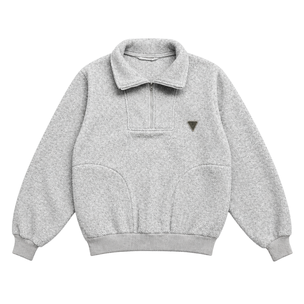 Unionbay Fleece Pullover 1/4 Zip Gray 1