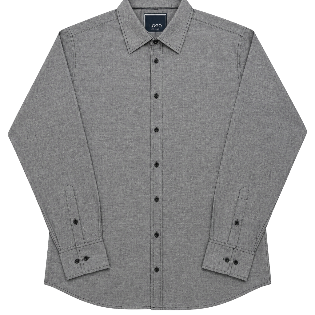 Log wear men’s Gray button-up shirt size medium dimensions in the pictures brand new with tags 1